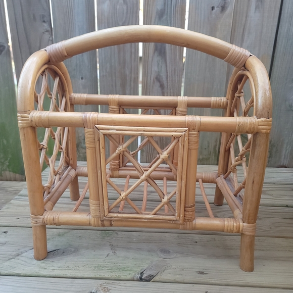 Vintage Rattan Cane Rack Stand - Picture 1 of 5